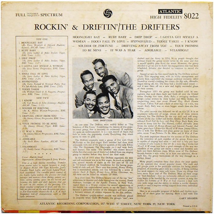 Atlantic 8022 - Rockin' & Driftin' Back Cover