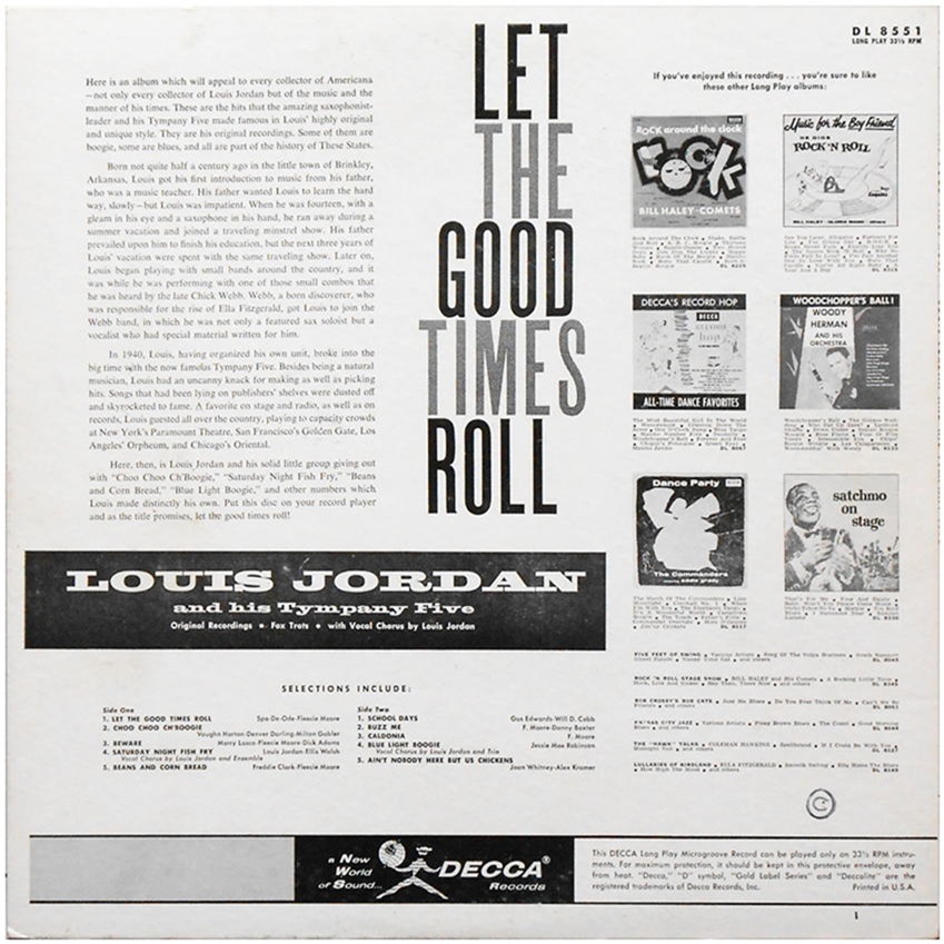 DL 8551 - Let The Good Times Roll Back Cover