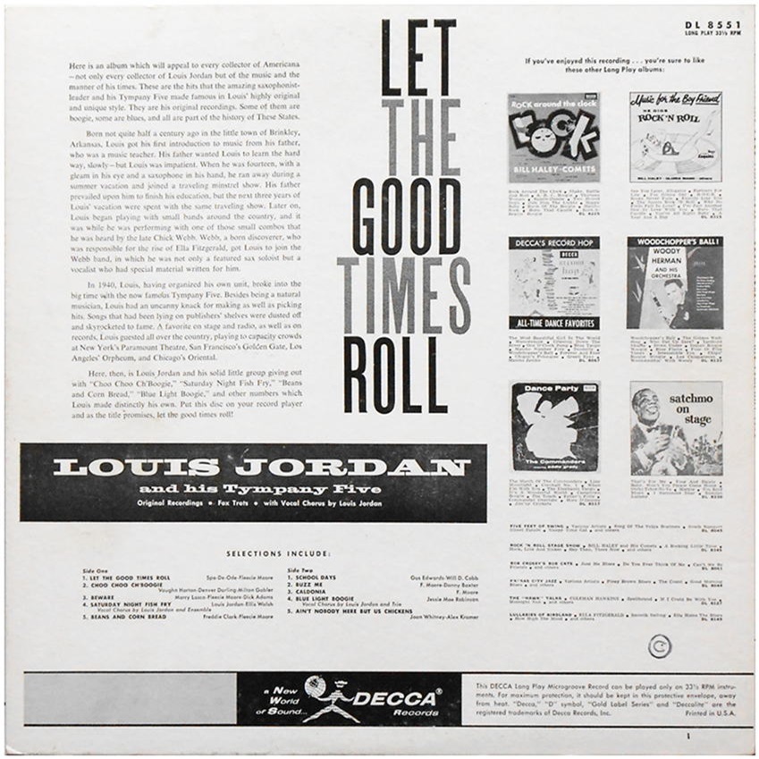 DL 8551 - Let The Good Times Roll Back Cover