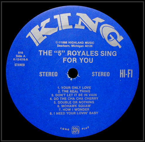 616 - The 5 Royales Sing For You