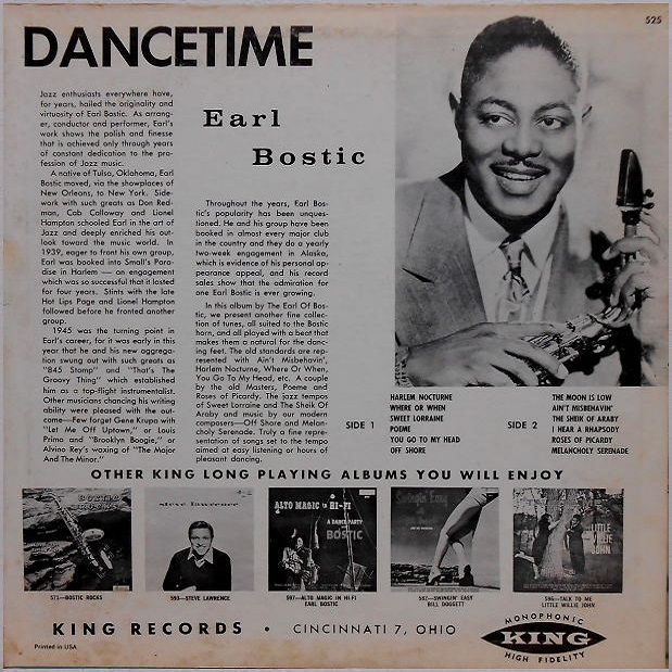 King 525 - Dance Time Back Cover