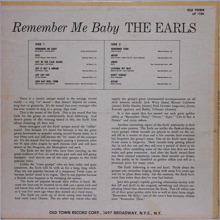 LP-104 - Remember Me Baby Back Cover