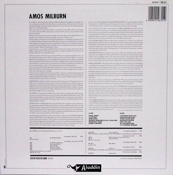 Aladdin 1546701 - 13 Unreleased Masters Back Cover