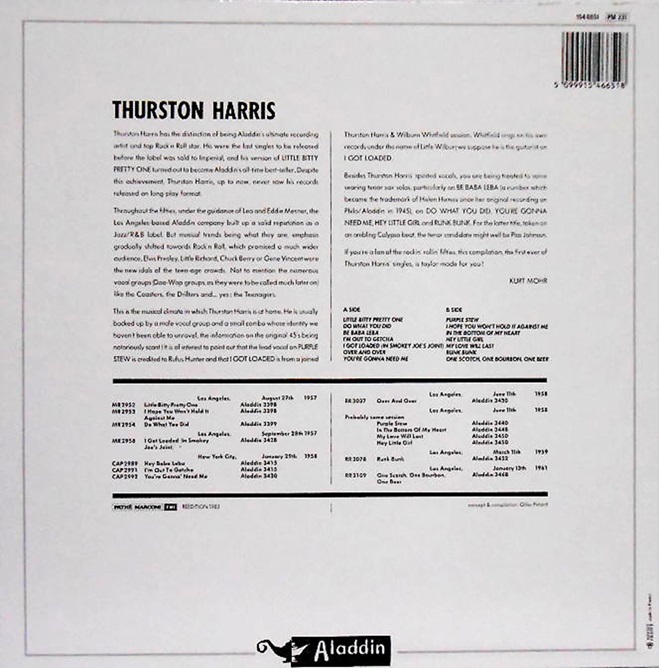 Aladdin 1546651 - Little Bitty Pretty One Back Cover