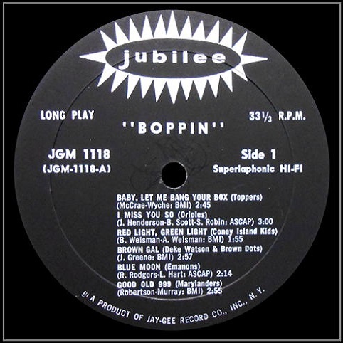 JGM-1118 - Boppin'! Side 1