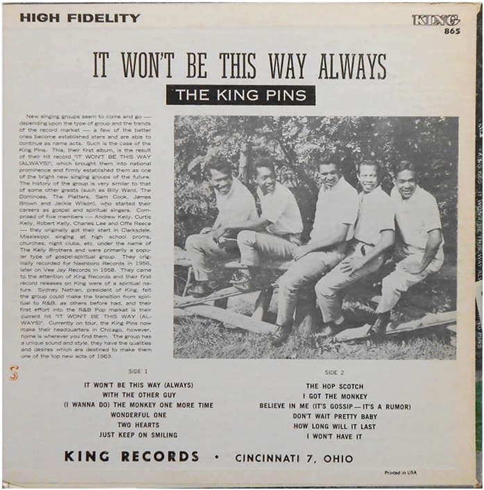 King 865 - It Won't Be This Way Alway Back Cover